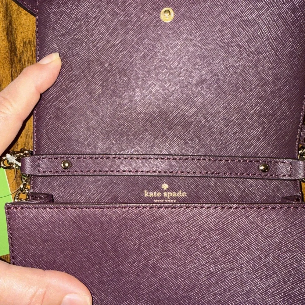 Kate Spade New York Cedar Street Cami Crossbody Bag Mahogany Removable Strap NWT